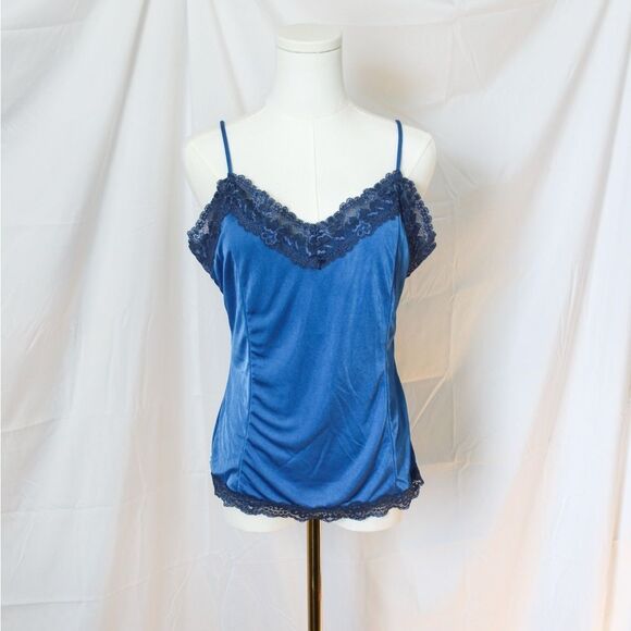 Vintage Y2K The Limited Blue Lace V-neck Cami Large - Picture 2 of 8